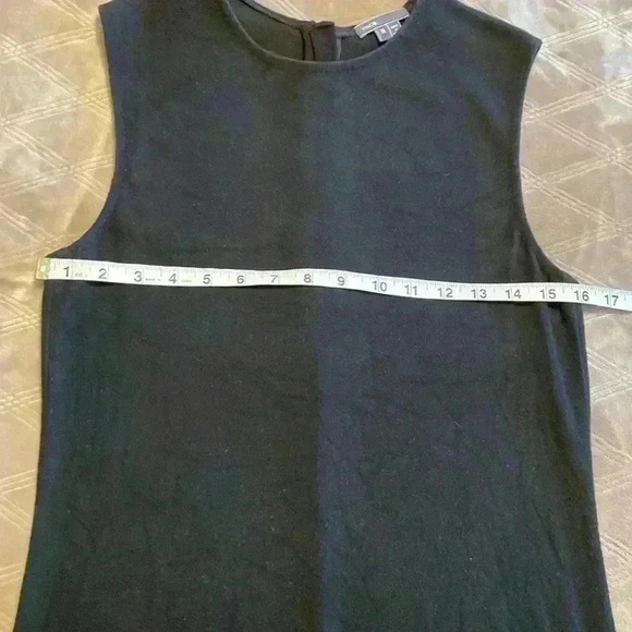 Vince Black Sleeveless Knit Maxi Sheath Shift Dress in Size Medium. - Picture 3 of 6